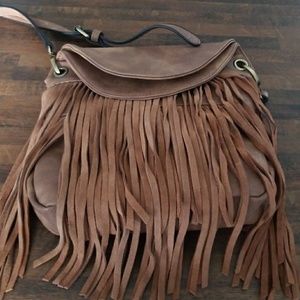 Genuine Leather Crossbody fringe bag