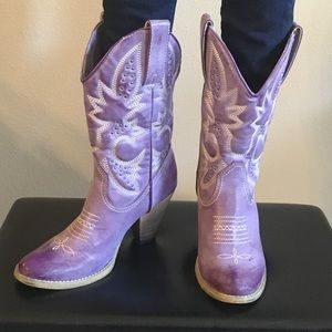 Purple ombré cowboy boots