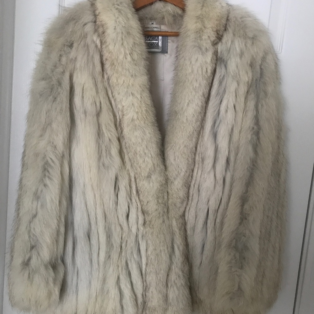 Vintage Silver fox fur coat