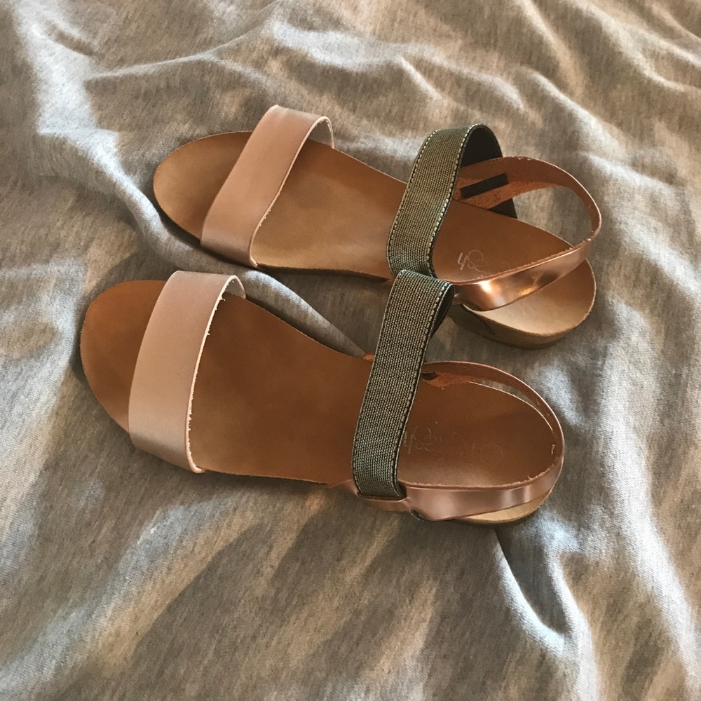 Light pink and Gold Sandals