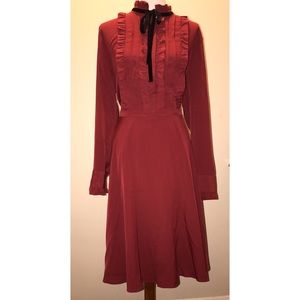Eloquii Ruffle Shirtdress with Velvet Detail Sz 18 Eloquii Ruffle Shirtdress with Velvet Detail Sz 18