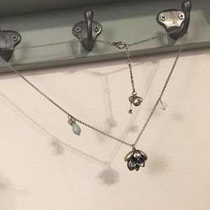 Fossil flower necklace