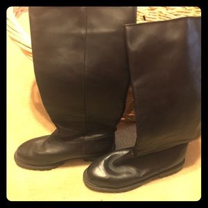 Land's End Black Knee High Boots