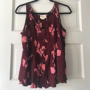 Anthropologie Baby Doll Button Up Blouse