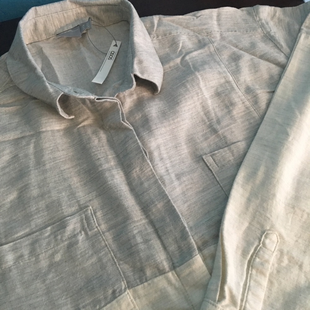 ASOS Grey/White Button Down