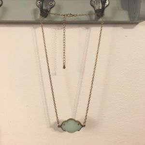 Teal gemstone necklace