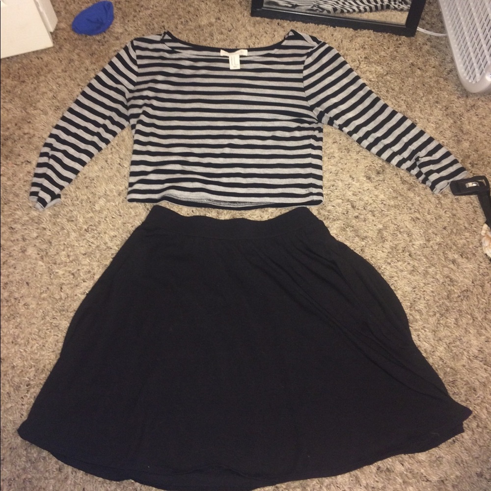 crop top and skirt bundle