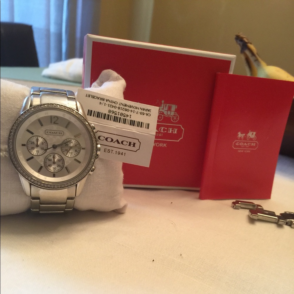 Coach silver watch