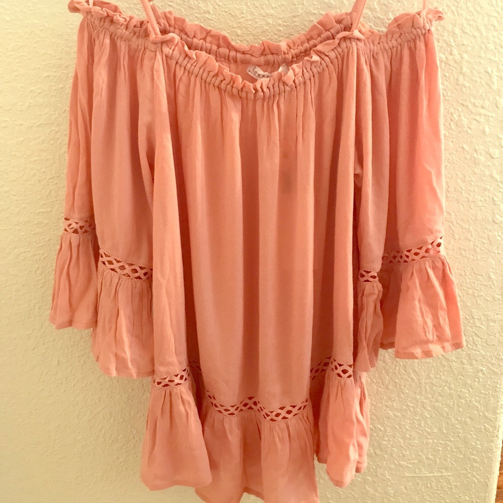 Off the shoulder blouse.