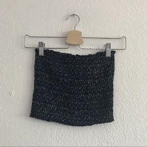 Brandy Melville Cleo navy floral tube top Brandy Melville Cleo navy floral tube top