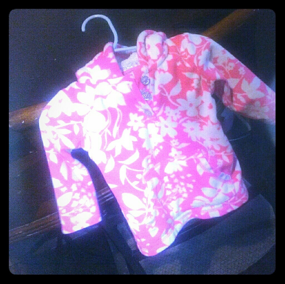 Baby Girl, flowery hoodie
