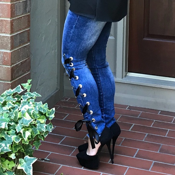 ✨CLEARANCE ✨LAST ONE ✨Paris side tie up jeans - Picture 7 of 8