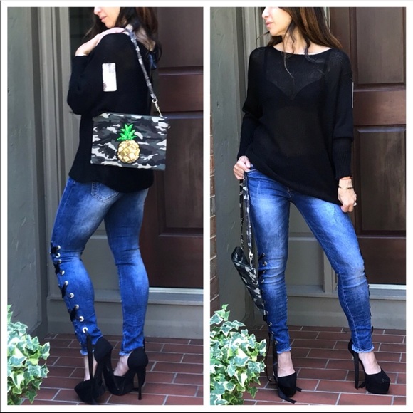 ✨CLEARANCE ✨LAST ONE ✨Paris side tie up jeans - Picture 8 of 8