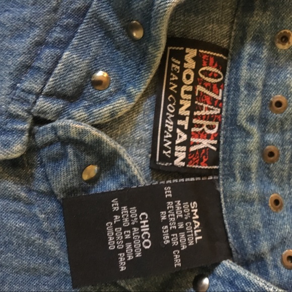 SOLD! VNTG Ozark Mnt Studded Denim Vest - Picture 3 of 4