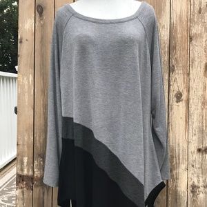 Long Sleeve Asymetrical Hem Shirt