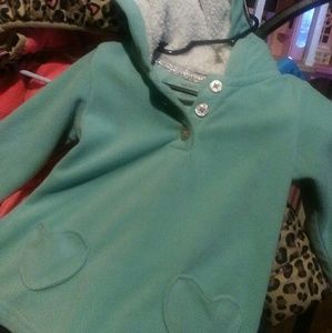 Adorable Baby Girl turquoise/mint hoodie