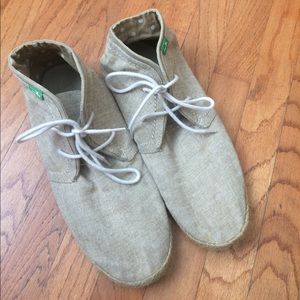 Womens Sanuk Lily Chukka canvas jute boots size 10
