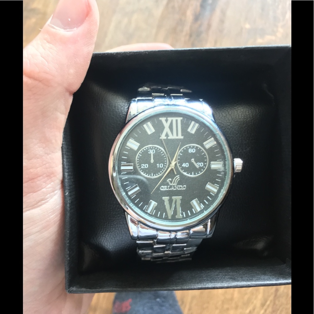 Orlando "Silver + Black" Men's Watch