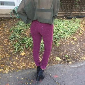 Maroon Corduroy Pants