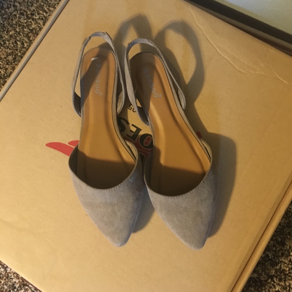 Light brown suede flats