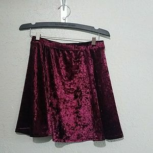 Velvet skater skirt