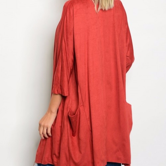 Faux Suede Cardigan - Picture 2 of 2
