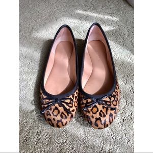Banana Republic Leopard Calf Hair Ballerina Flats Banana Republic Leopard Calf Hair Ballerina Flats