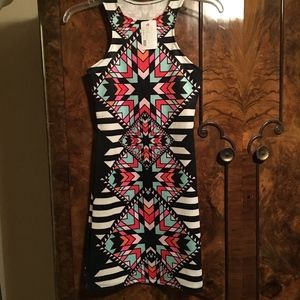 Bodycon Aztec Print Dress