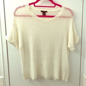 Beige Crew Neck H&M Sweater Short Sleeved Beige Crew Neck H&M Sweater Short Sleeved