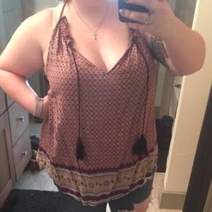 Earthbound Tank Top With Tassles