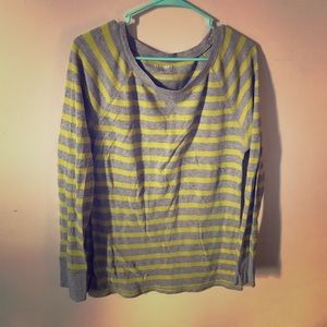 Yellow and Gray striped thermal.