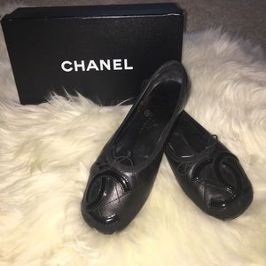 Chanel Black Quilted Cambon Ballet Flats Chanel Black Quilted Cambon Ballet Flats