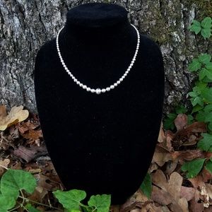 Graduated Navajo Pearls Sterling Silver