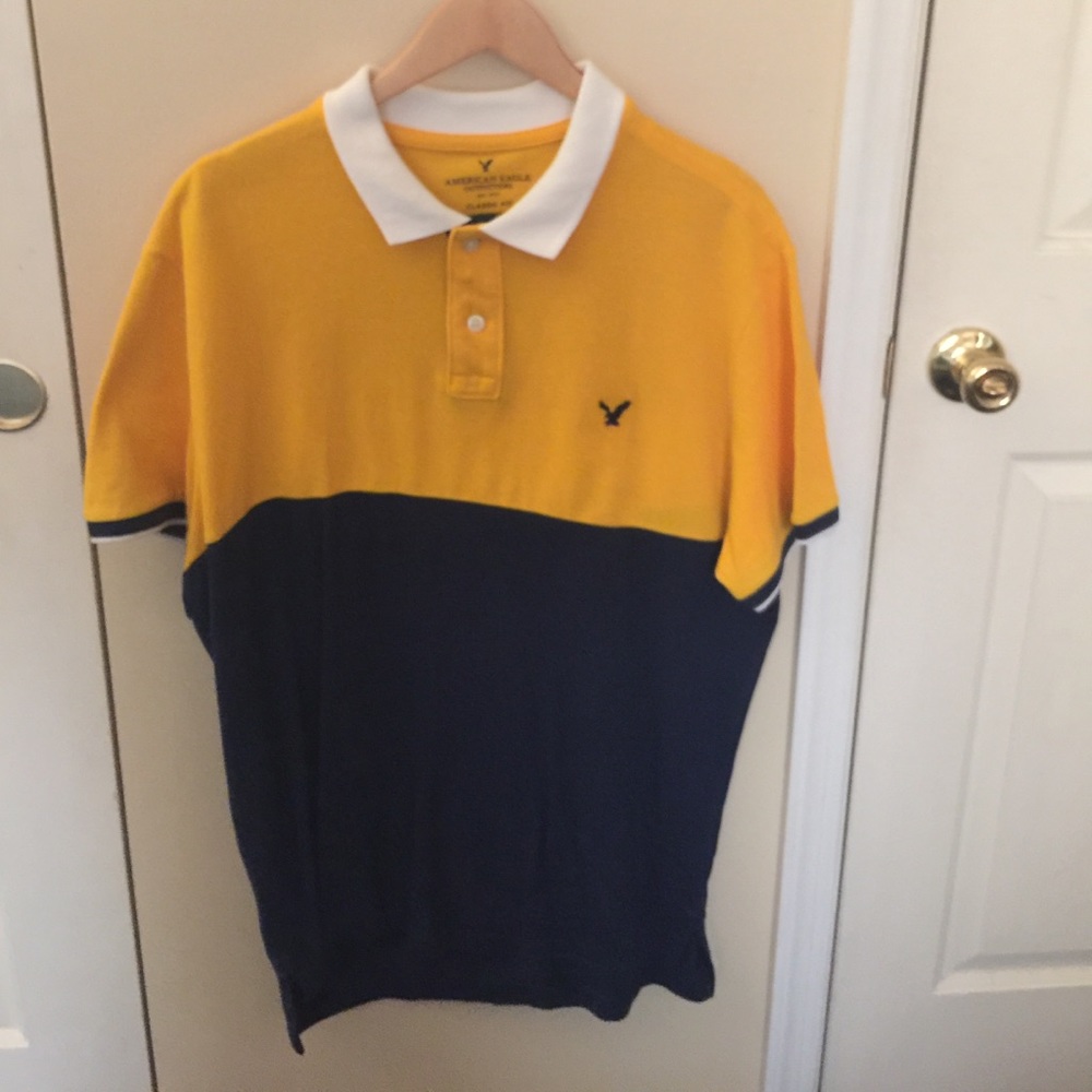 Blue and gold Polo shirt, NEVER WORN!!!