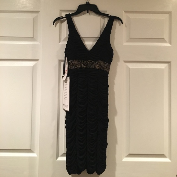 Sue Wong Black Embellished Cocktail Dress - Picture 2 of 4