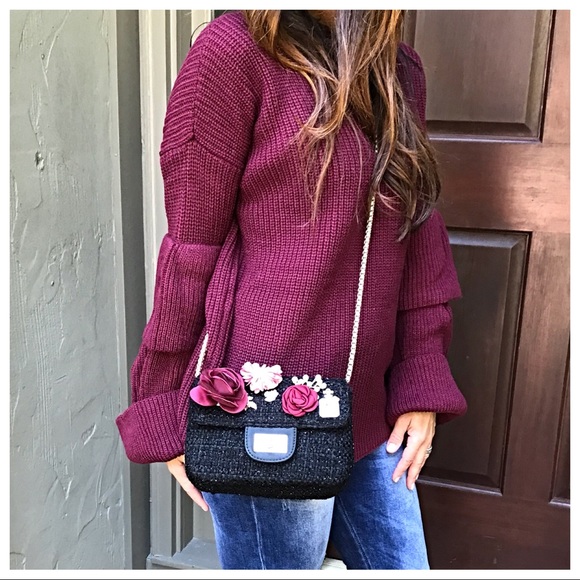 ✨LAST ONE✨Paris gorgeous Coco Rose embellished bag - Picture 4 of 8