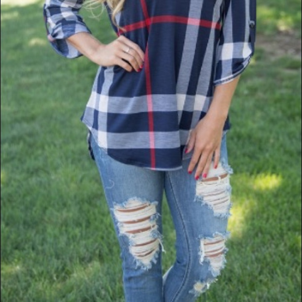 Plaid tunic - Picture 2 of 4