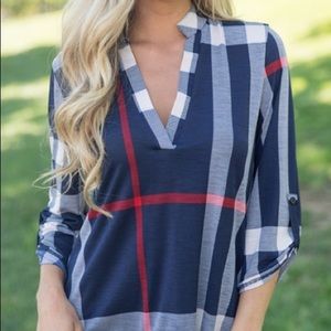 Plaid tunic