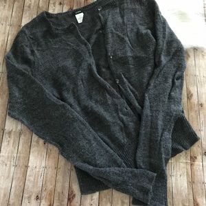 J. Crew Cardigan Button Up Grey Jewel Buttons
