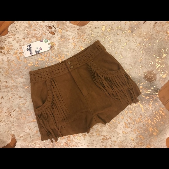 NWT Suede fringe Show Me Your Mumu shorts - Picture 3 of 8