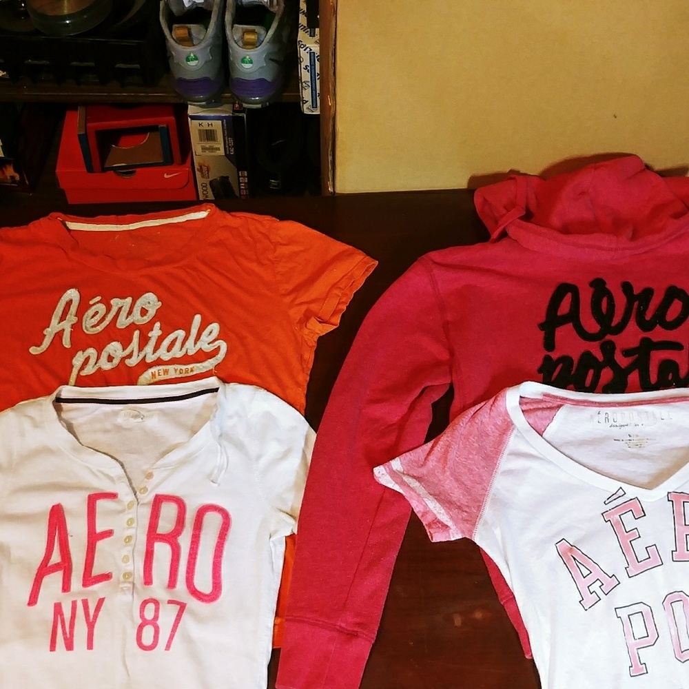 Areopostal shirts size med. & LG