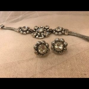 Brighton crystal bracelet with matching earrings