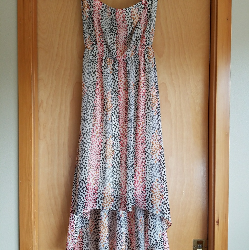 Strapless High Low Dress