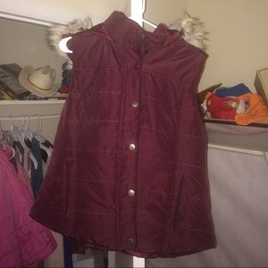 Burgundy warm vest