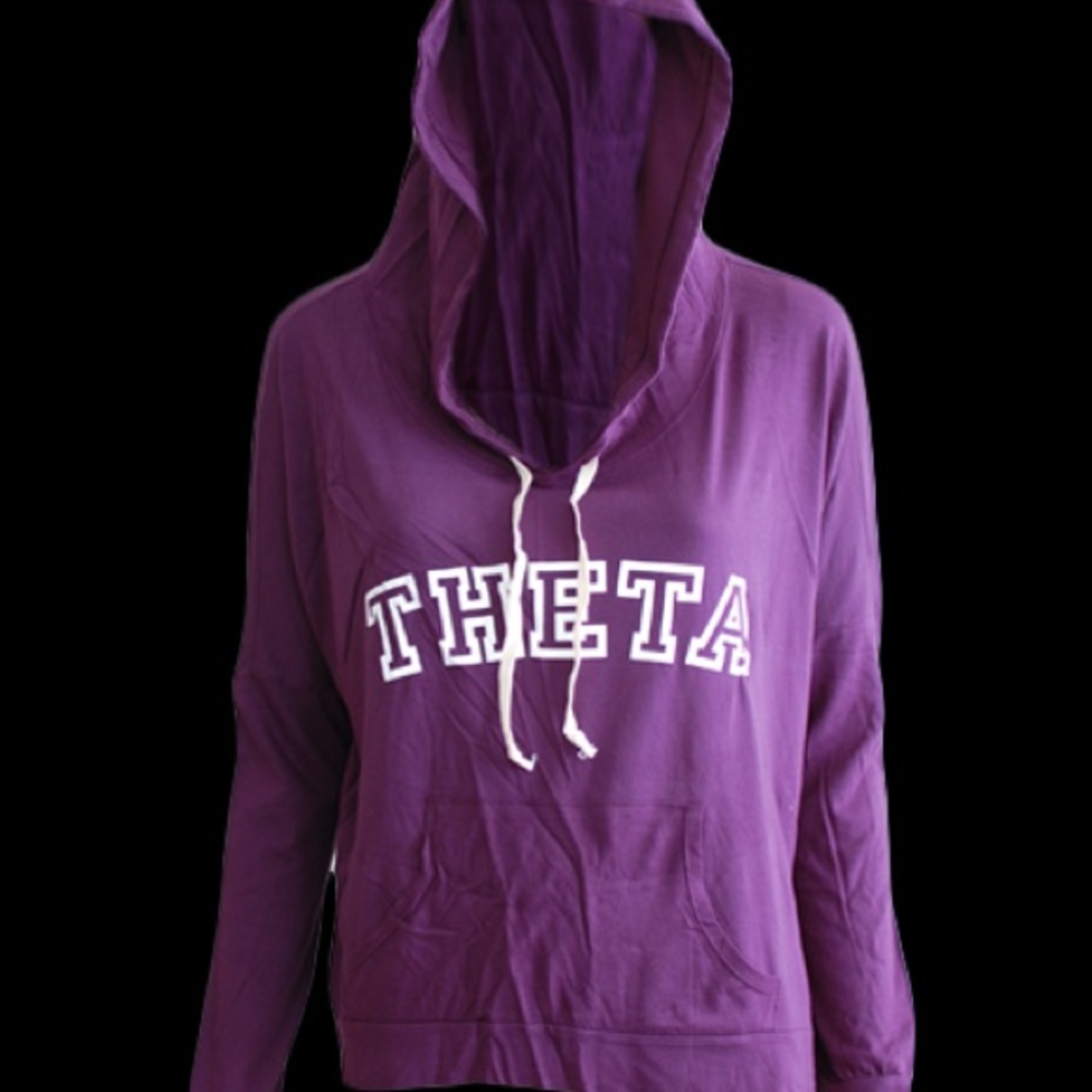Purple Kappa Alpha Theta hooded sweatshirt
