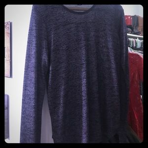 Purple shimmery long sleeve blouse