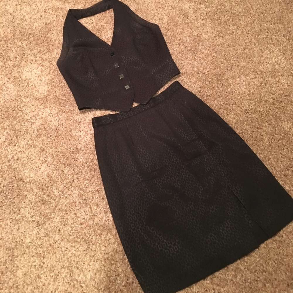 Skirt and halter top set.
