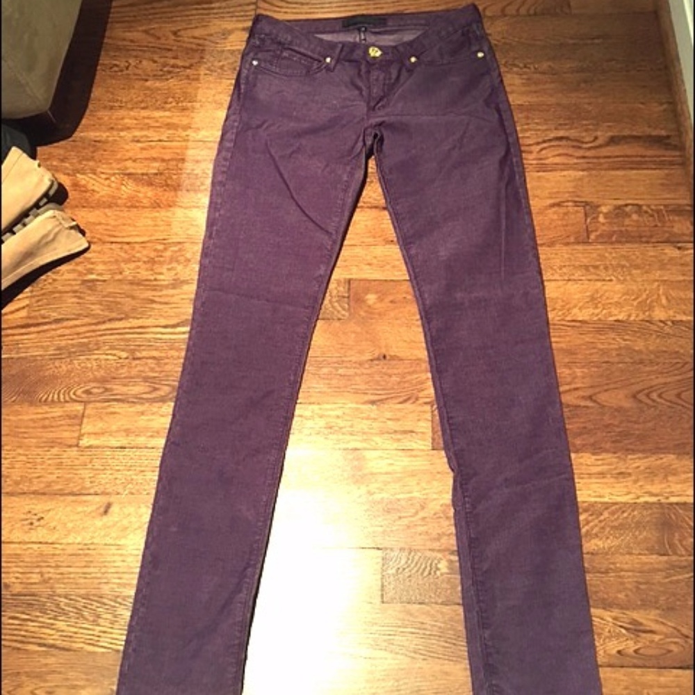 NWOT Juicy Couture Shiny Purple Skinny Cords