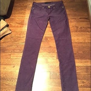 NWOT Juicy Couture Shiny Purple Skinny Cords