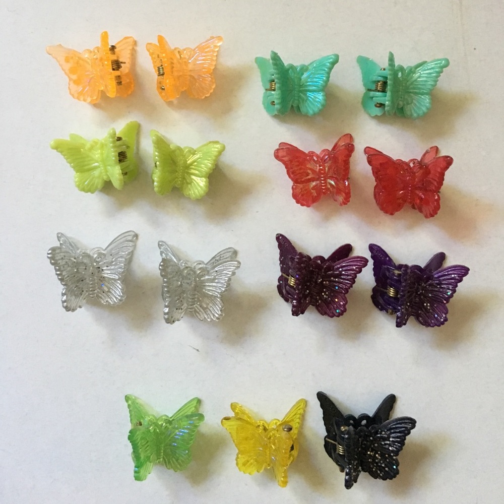 vintage 90's butterfly clips